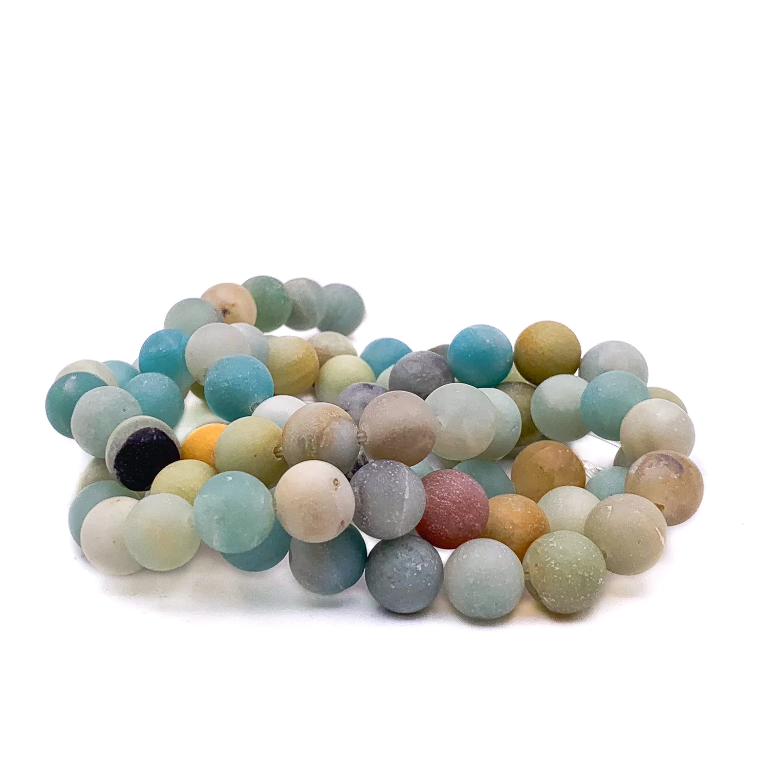 Amazonite Matte 10mm Smooth Rounds Bead Strand - Image 8