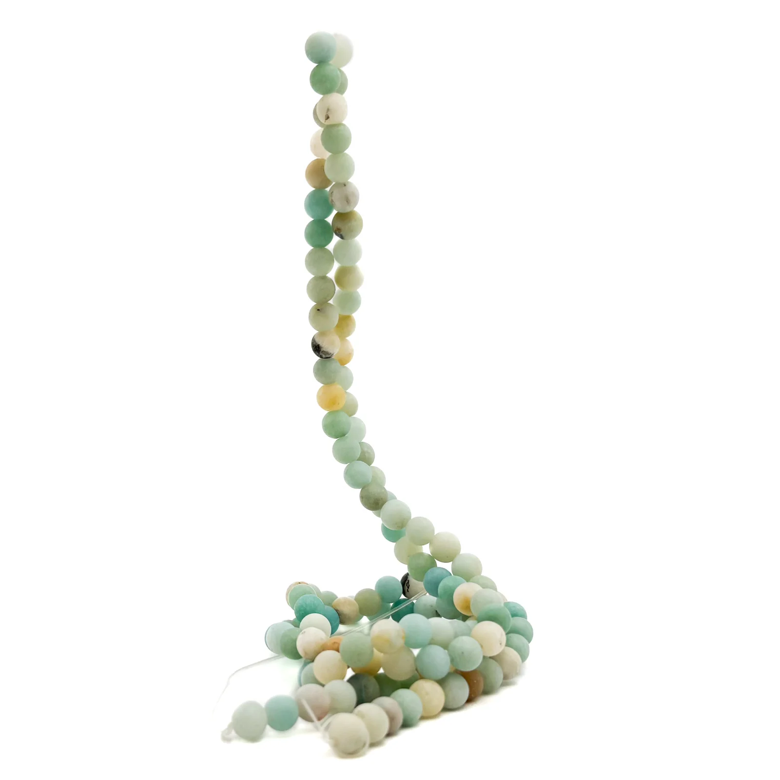 Amazonite Matte 6.5mm Smooth Rounds Bead Strand - Image 10