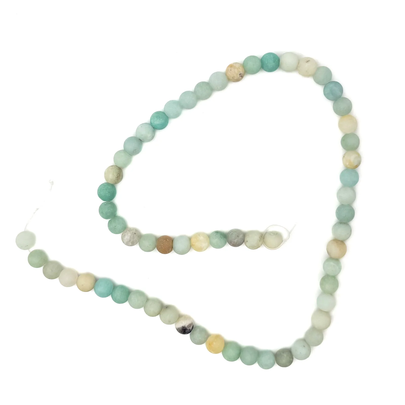 Amazonite Matte 6.5mm Smooth Rounds Bead Strand - Image 2