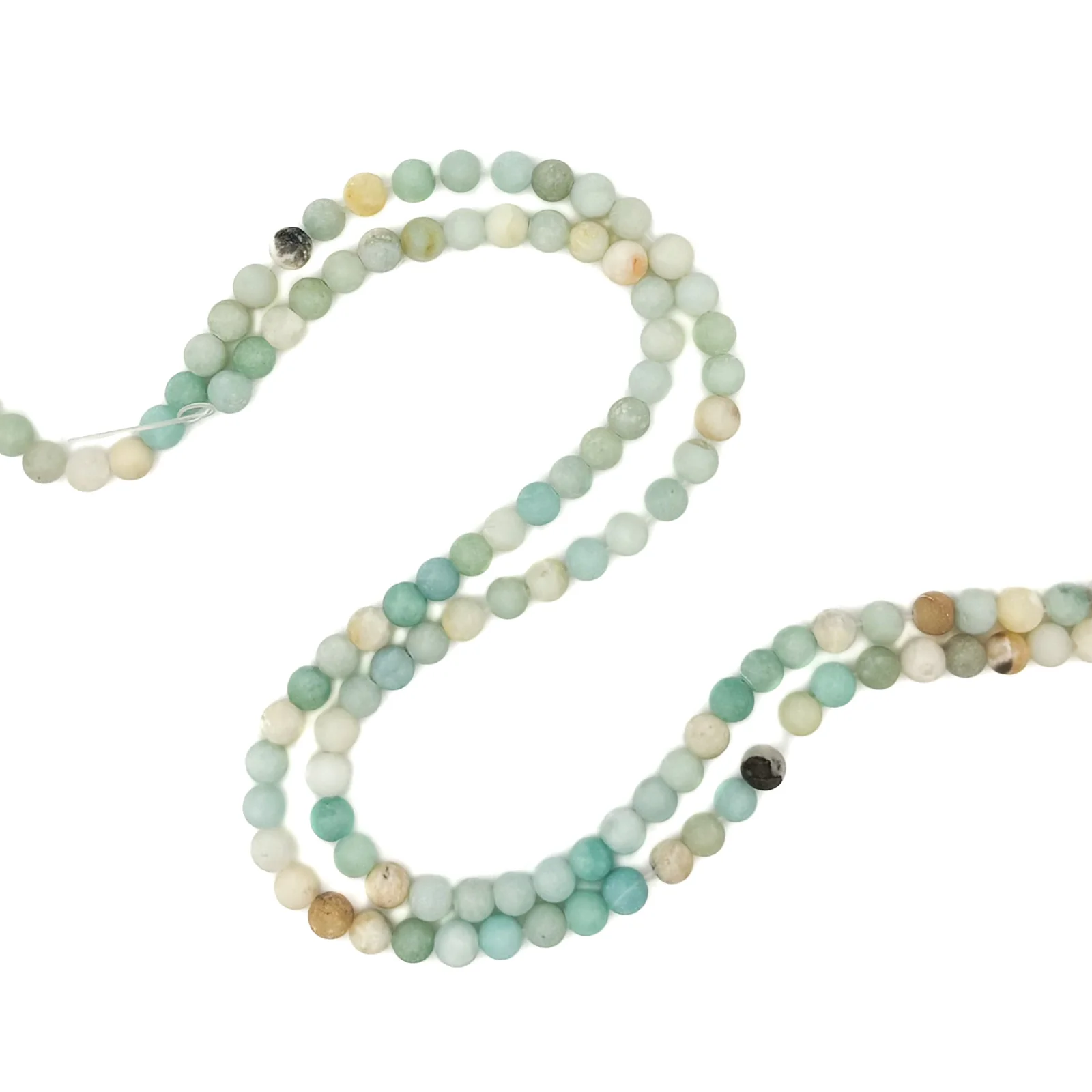 Amazonite Matte 6.5mm Smooth Rounds Bead Strand - Image 4