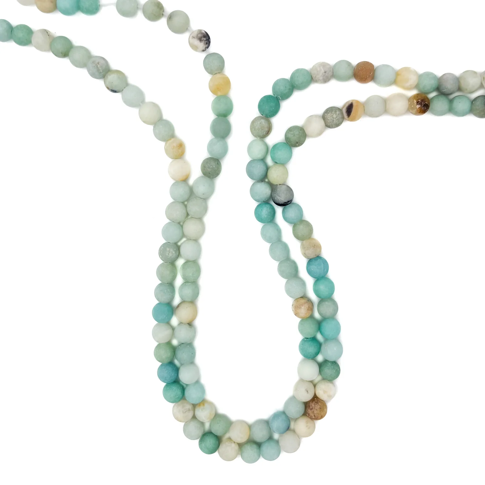 Amazonite Matte 6.5mm Smooth Rounds Bead Strand - Image 7