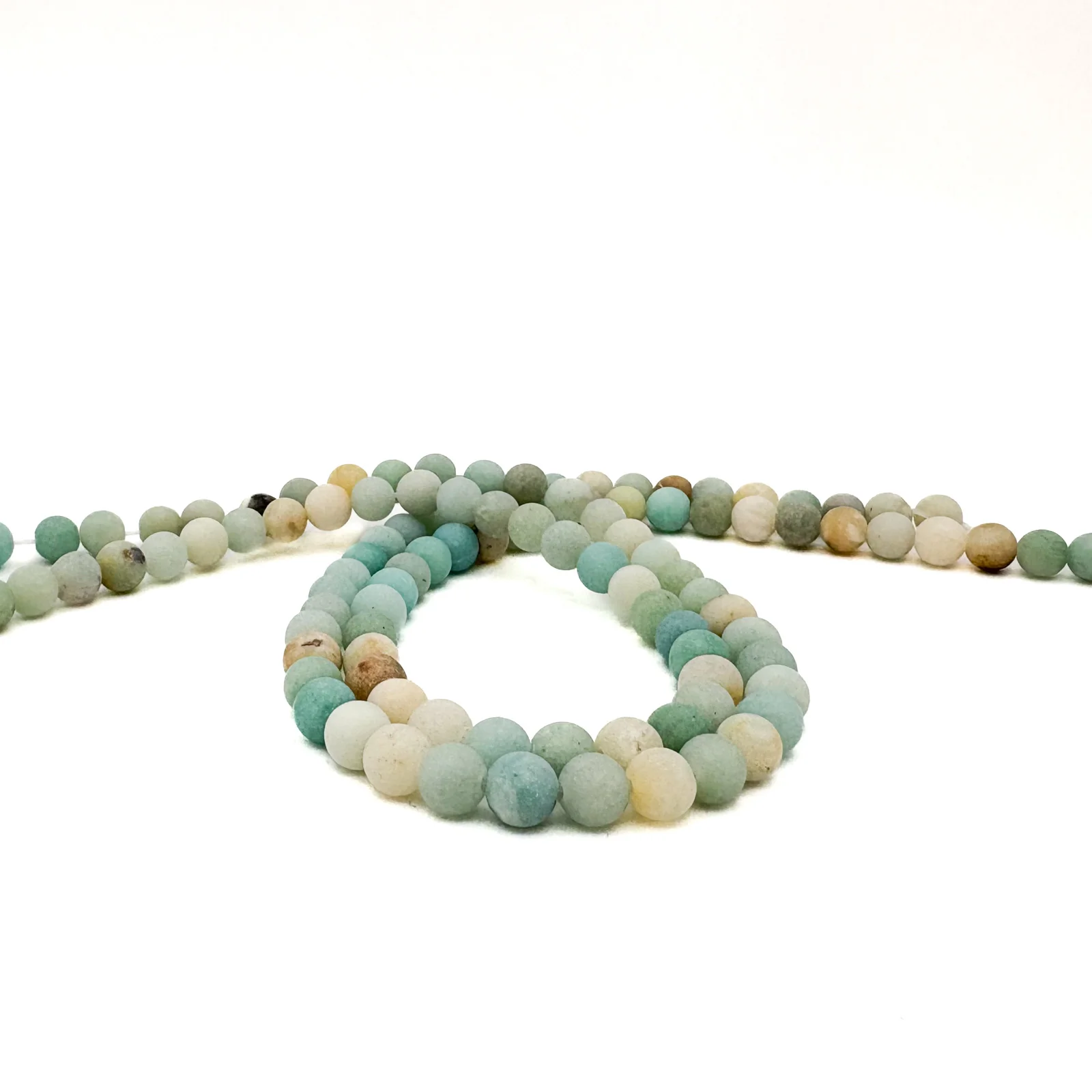 Amazonite Matte 6.5mm Smooth Rounds Bead Strand - Image 9
