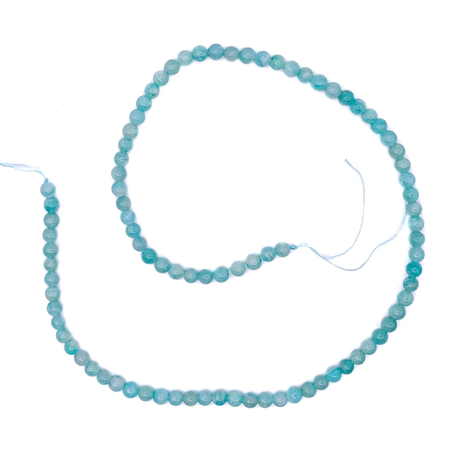 Amazonite Siberian 4mm Smooth Round Bead Strand - Image 2