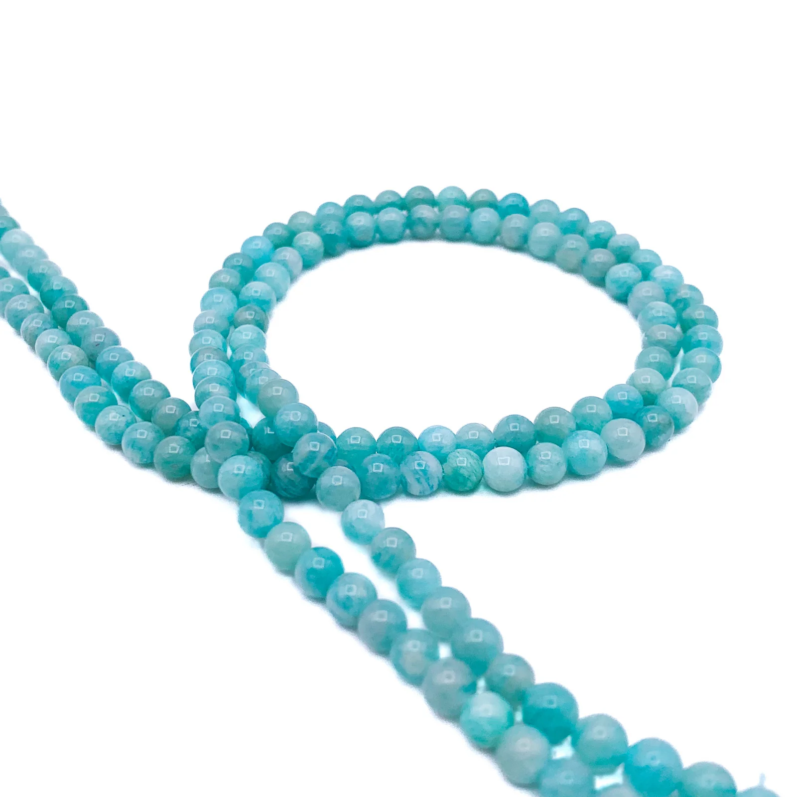 Amazonite Siberian 4mm Smooth Round Bead Strand - Image 3