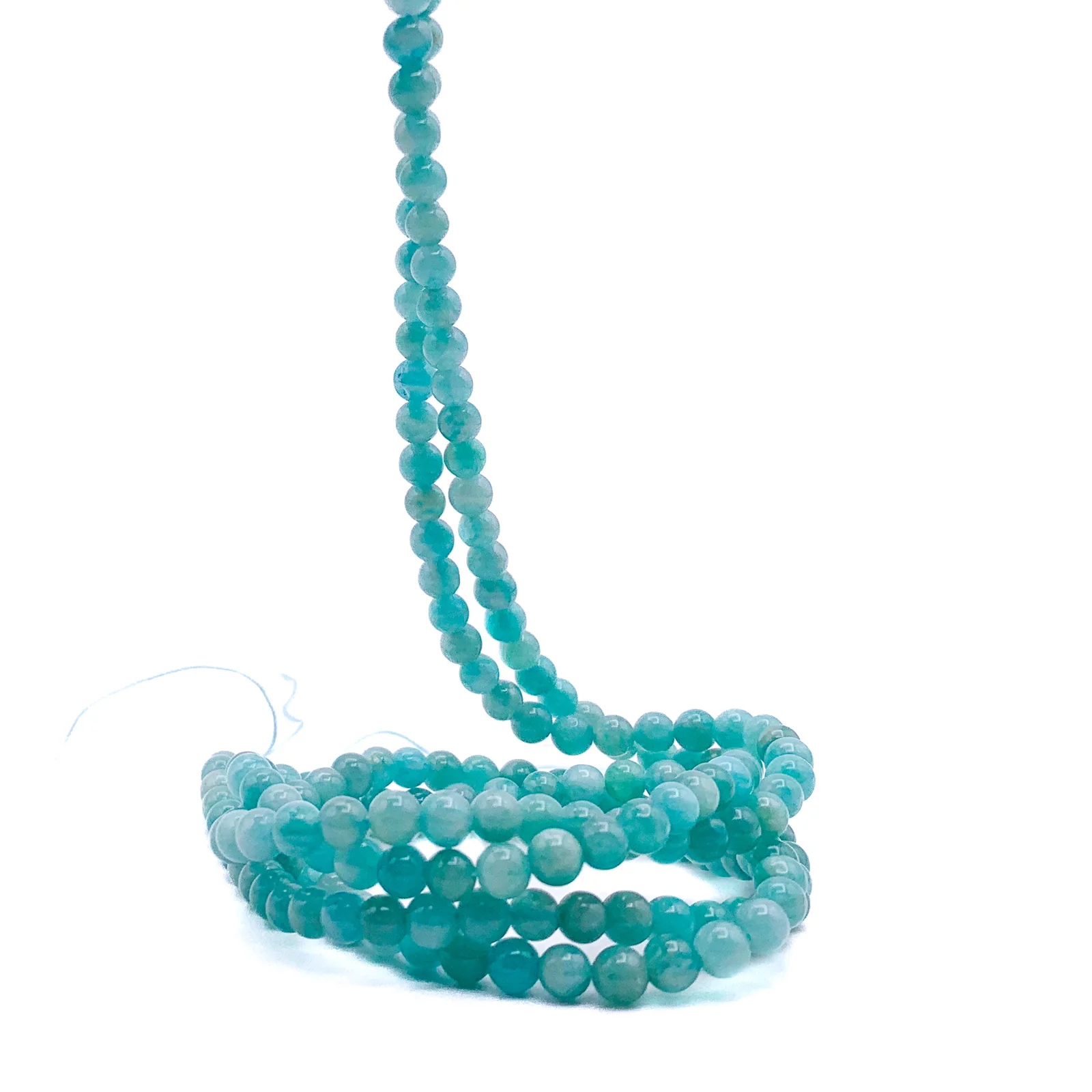 Amazonite Siberian 4mm Smooth Round Bead Strand - Image 4
