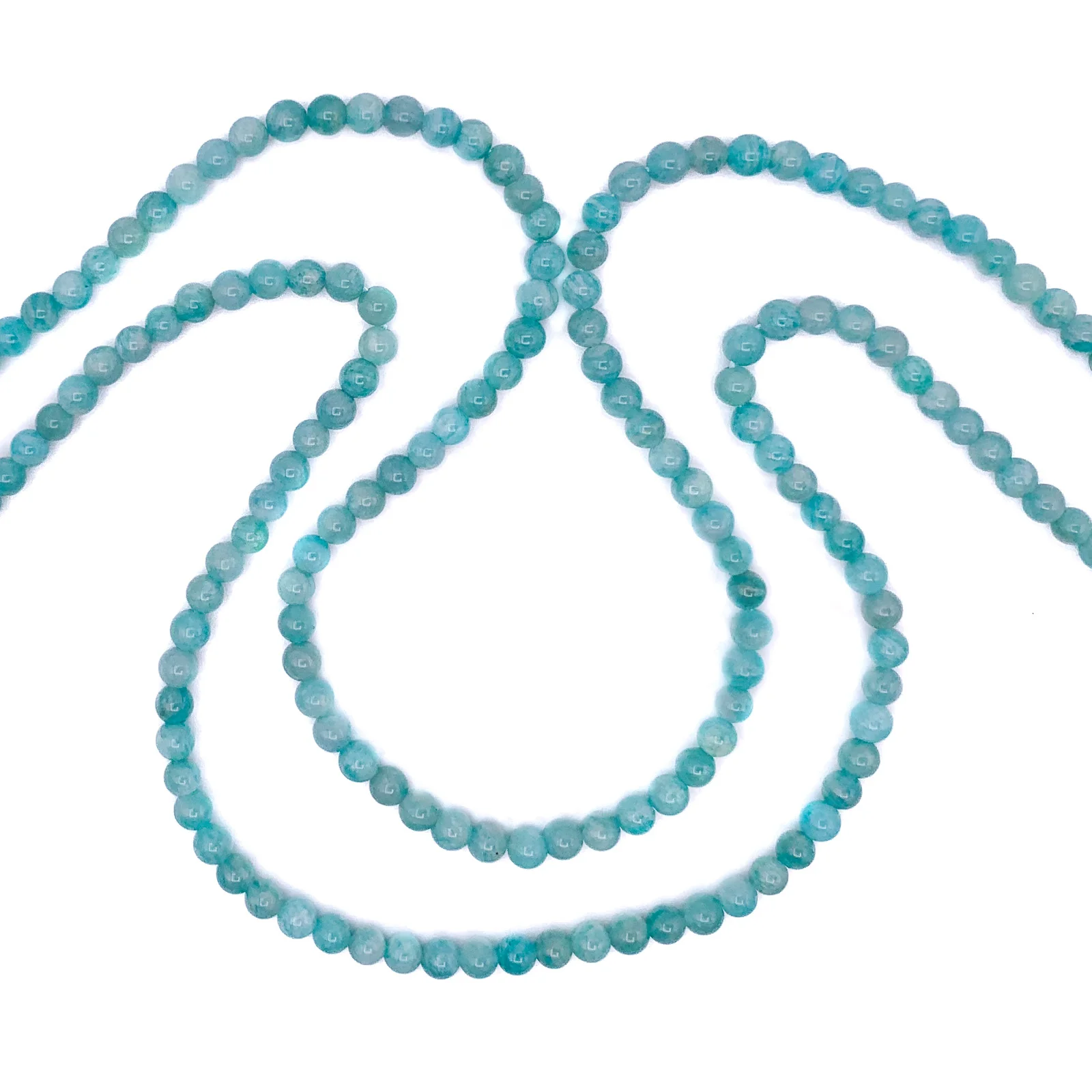Amazonite Siberian 4mm Smooth Round Bead Strand - Image 5