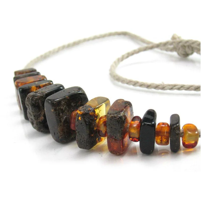 Amber Square Cut Necklace - Image 2