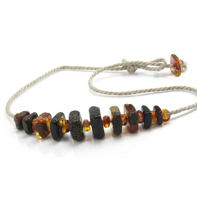 Amber Square Cut Necklace - Image 3