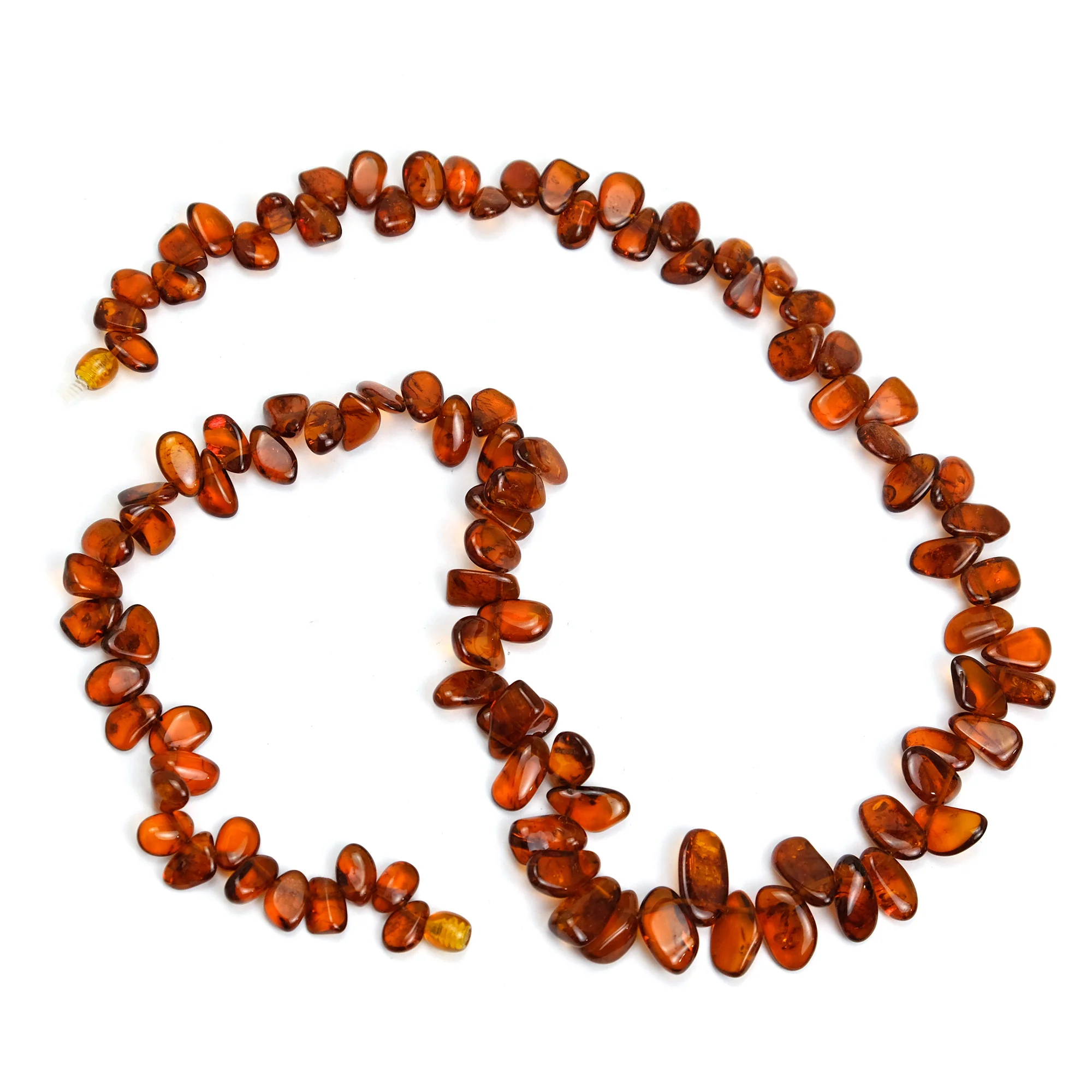 Amber Teardrop Strand Necklace - Image 3