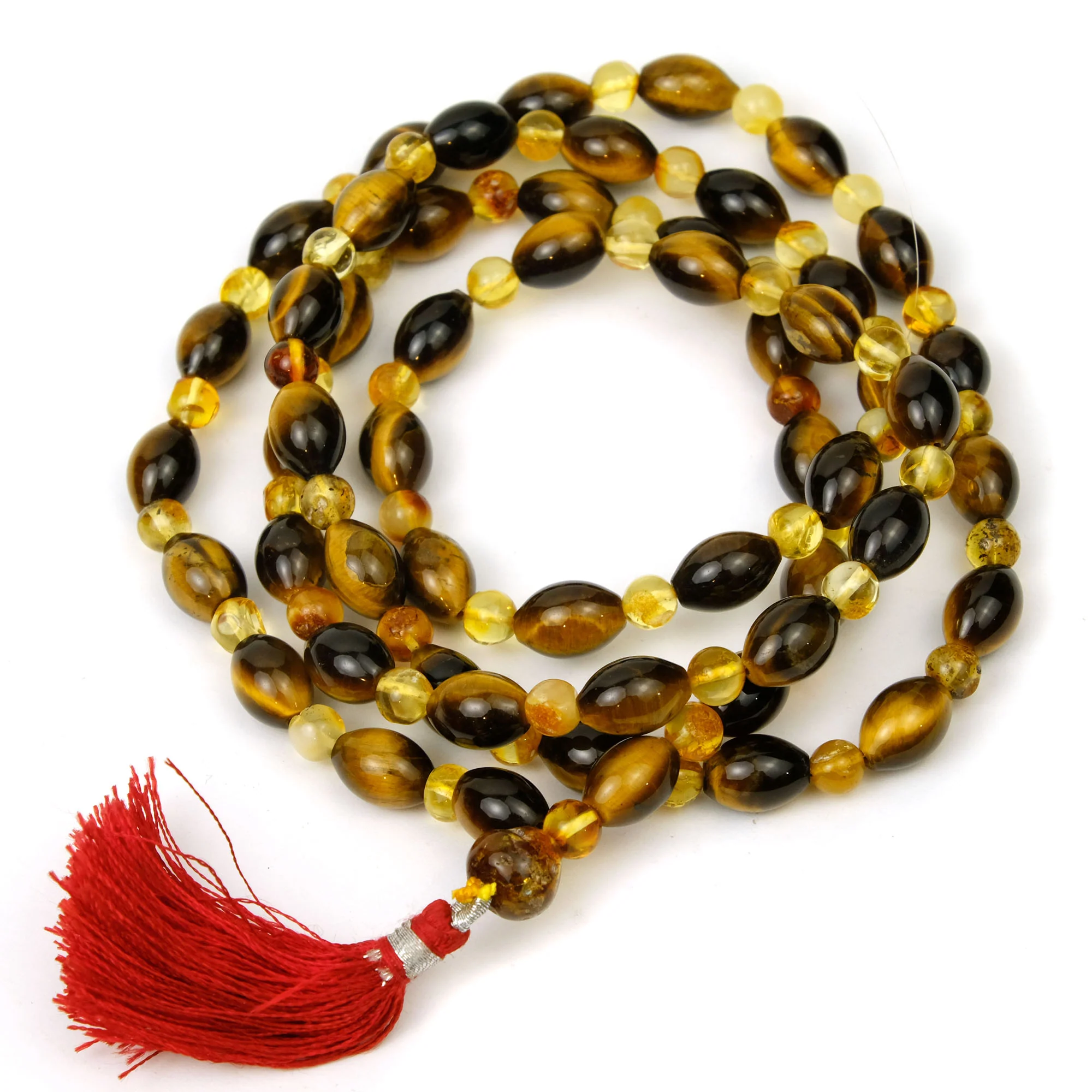 Amber & Tiger's Eye Mala - Image 2