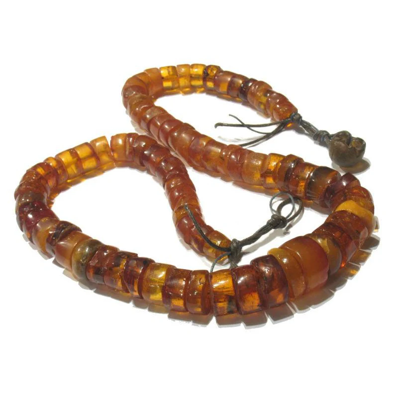 Amber Wheel (Extra Large Size) Graduated Necklace/Strand - Image 3