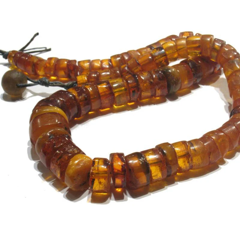 Amber Wheel (Extra Large Size) Graduated Necklace/Strand - Image 4