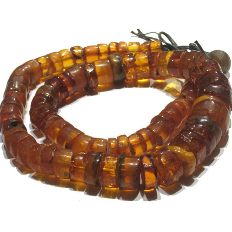 Amber Wheel (Extra Large Size) Graduated Necklace/Strand - Image 5