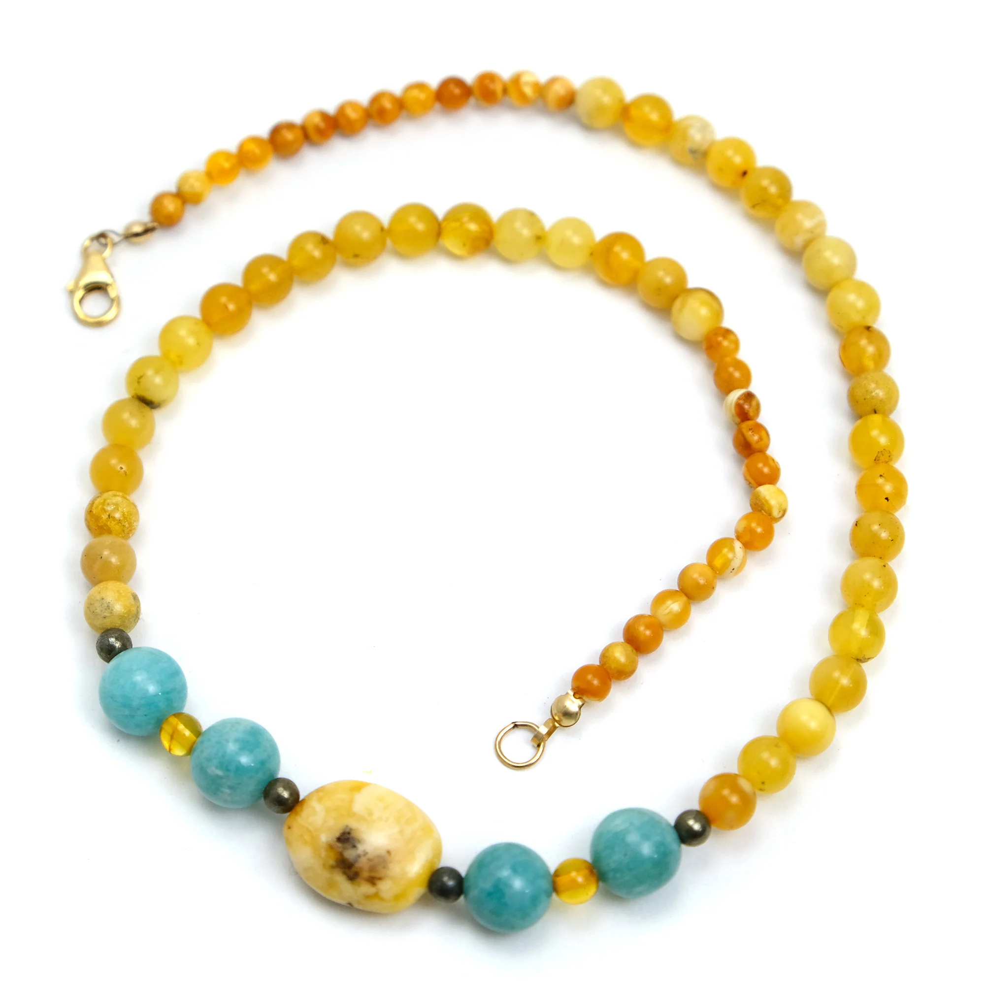 Amber with Amazonite Necklace - Image 2