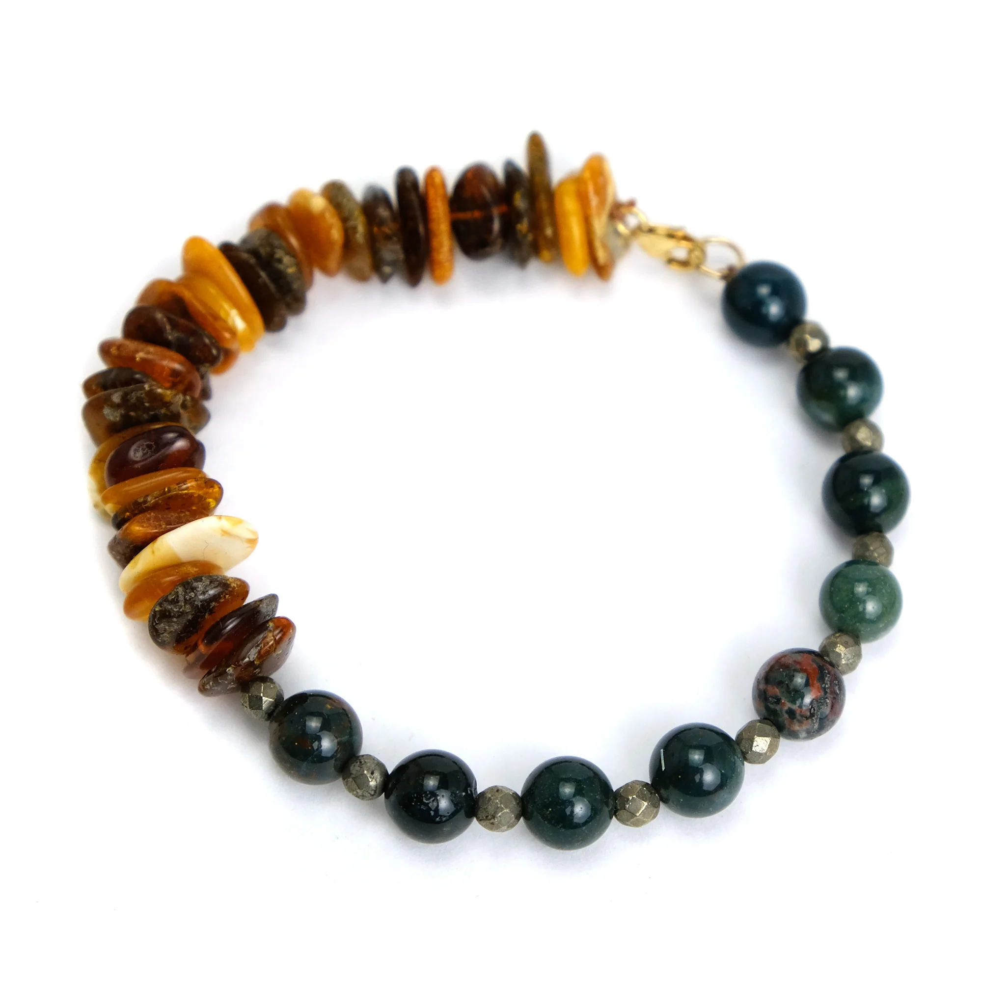 Amber with Bloodstone Bracelet - Image 2
