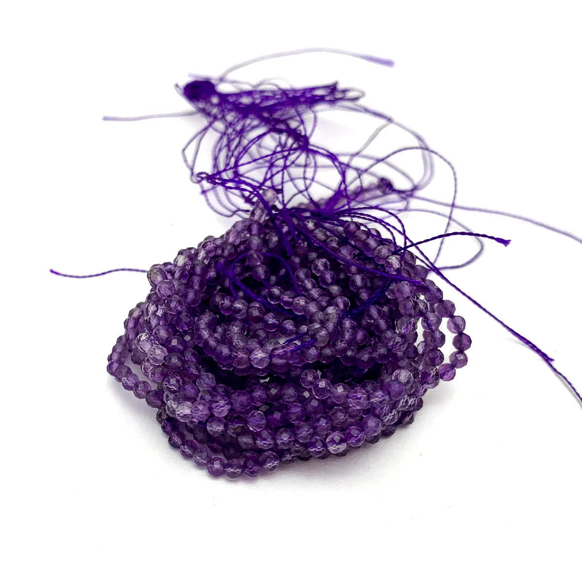 Amethyst 2.5mm Faceted Rounds - Image 3