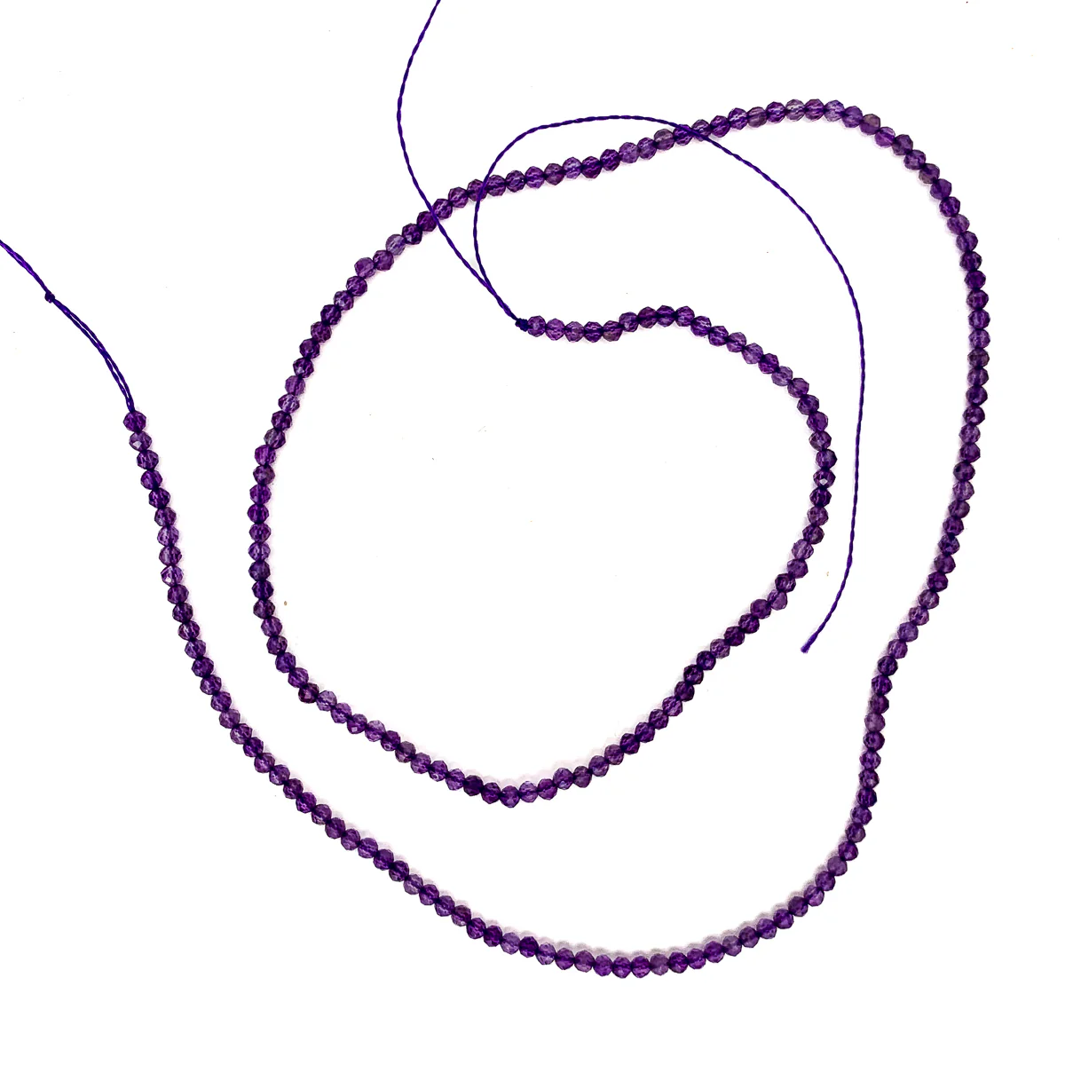 Amethyst Dark 2mm Micro Faceted Rounds - Image 2