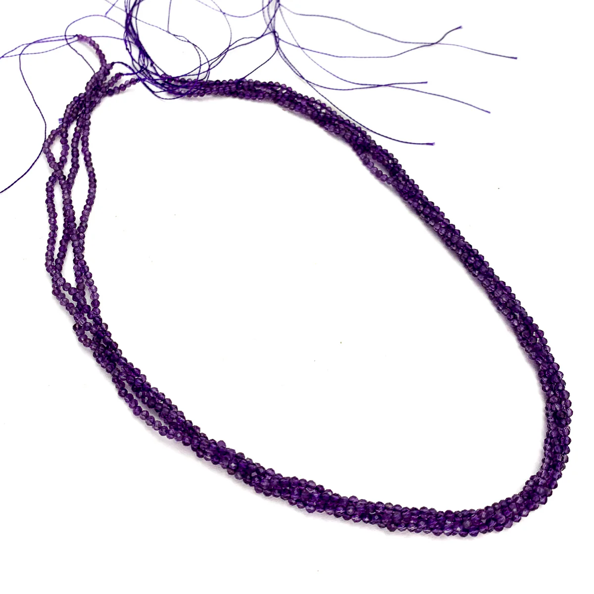 Amethyst Dark 2mm Micro Faceted Rounds - Image 4