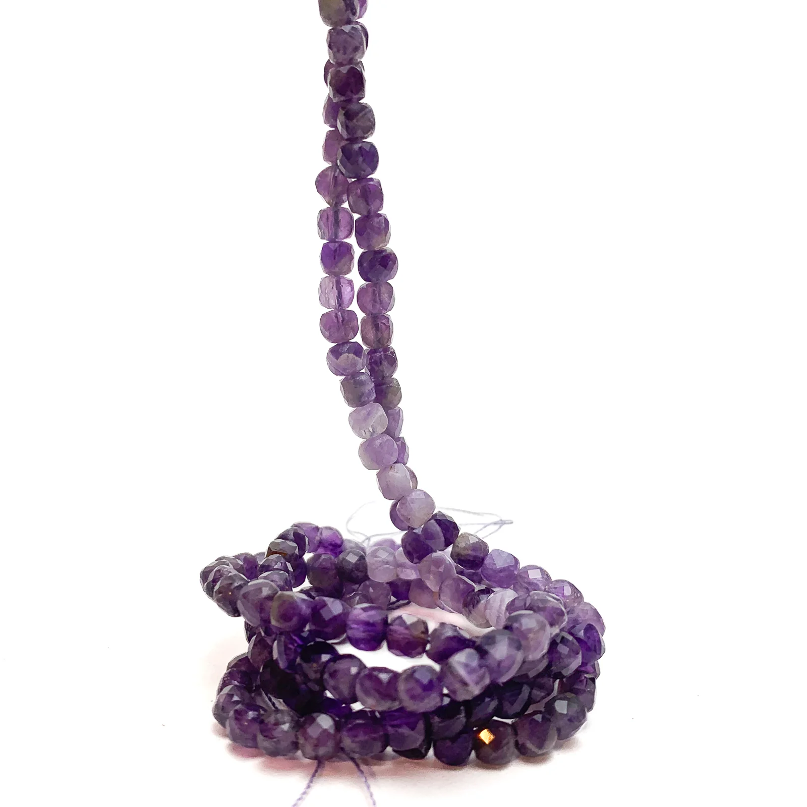 Amethyst 5mm Faceted Cubes Bead Strand - Image 4