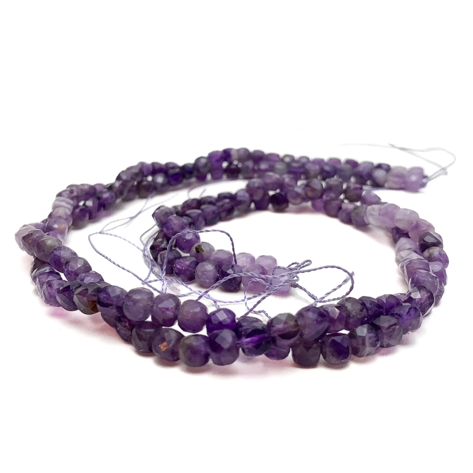 Amethyst 5mm Faceted Cubes Bead Strand - Image 5