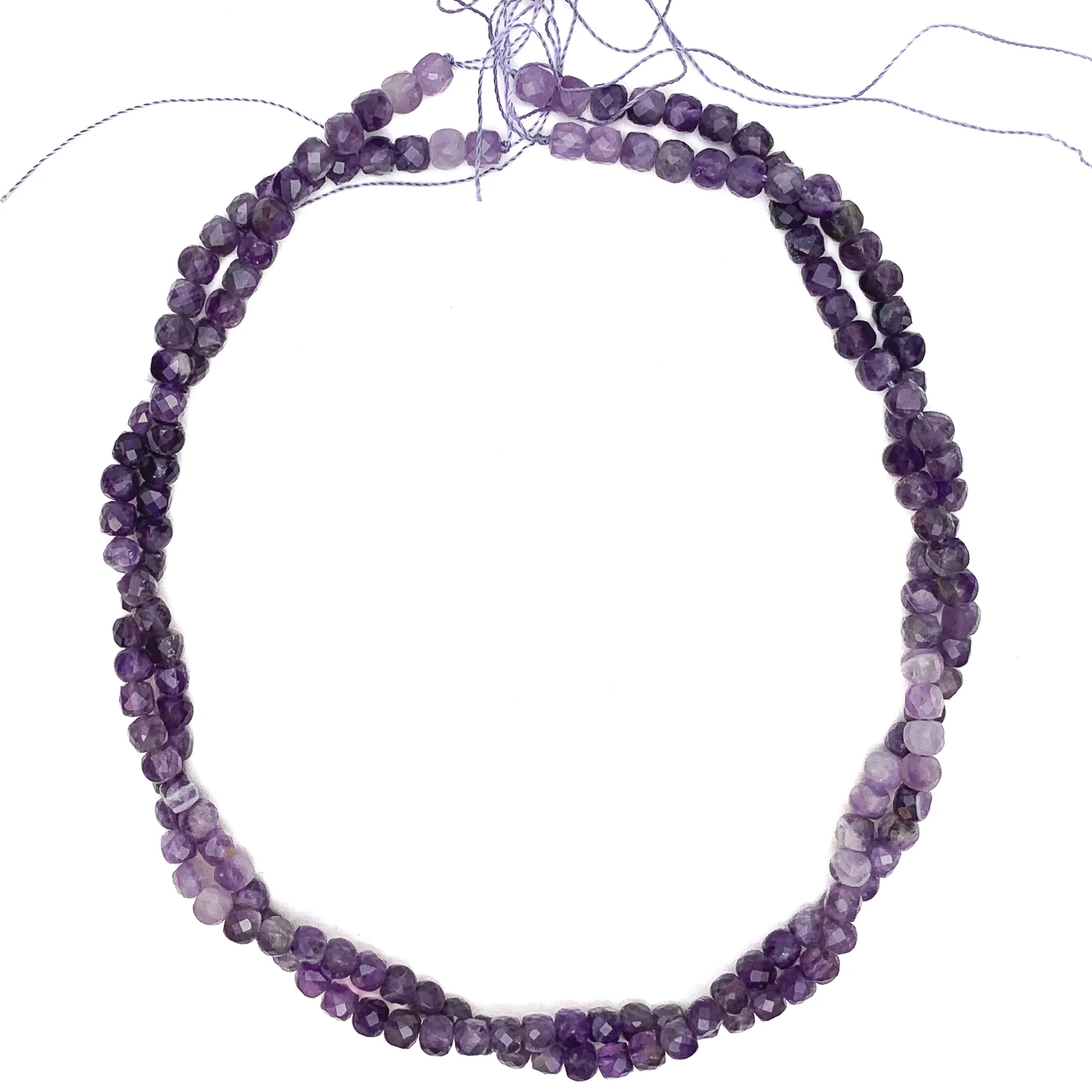 Amethyst 5mm Faceted Cubes Bead Strand - Image 6