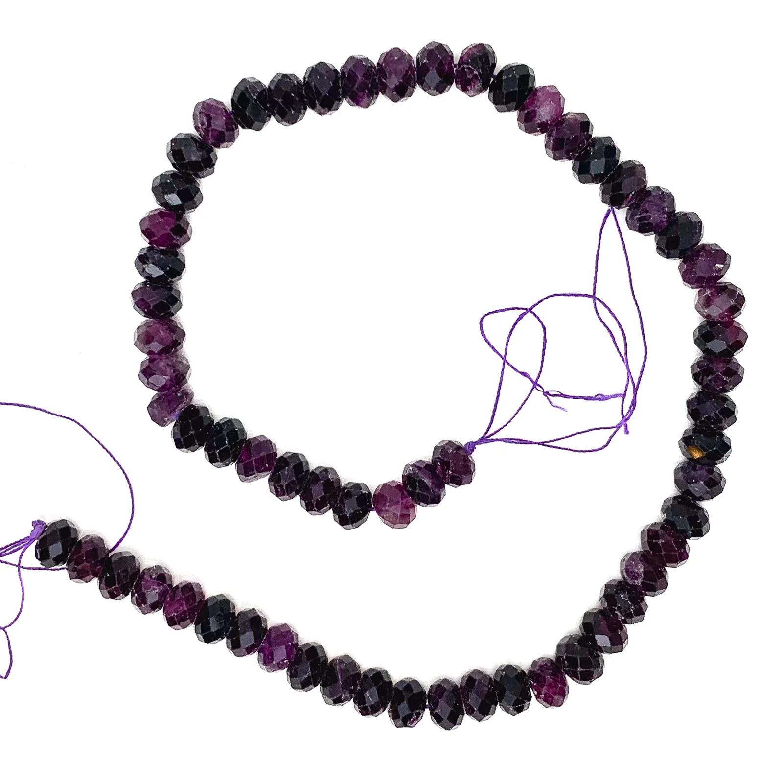 Amethyst 9mm Faceted Rondelles Bead Strand - Image 2