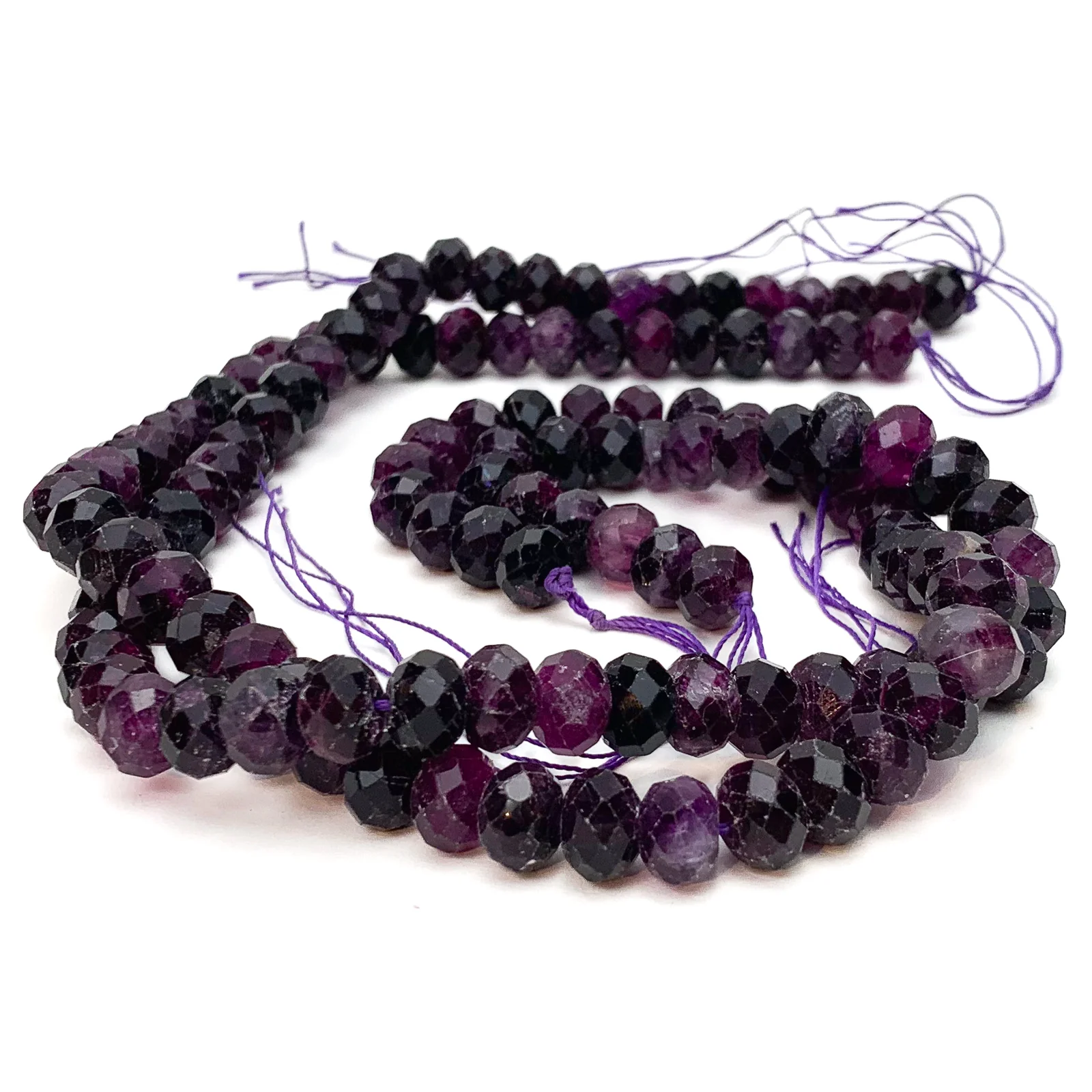 Amethyst 9mm Faceted Rondelles Bead Strand - Image 4