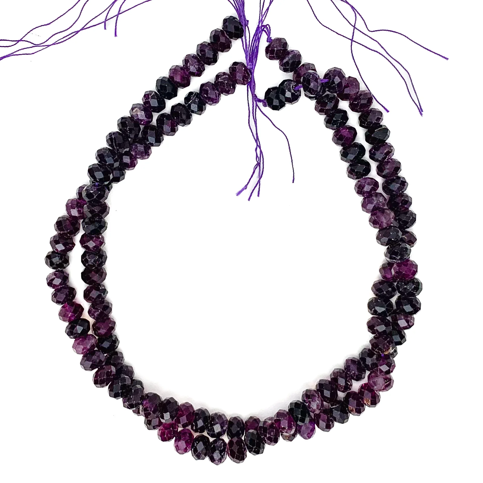 Amethyst 9mm Faceted Rondelles Bead Strand - Image 5