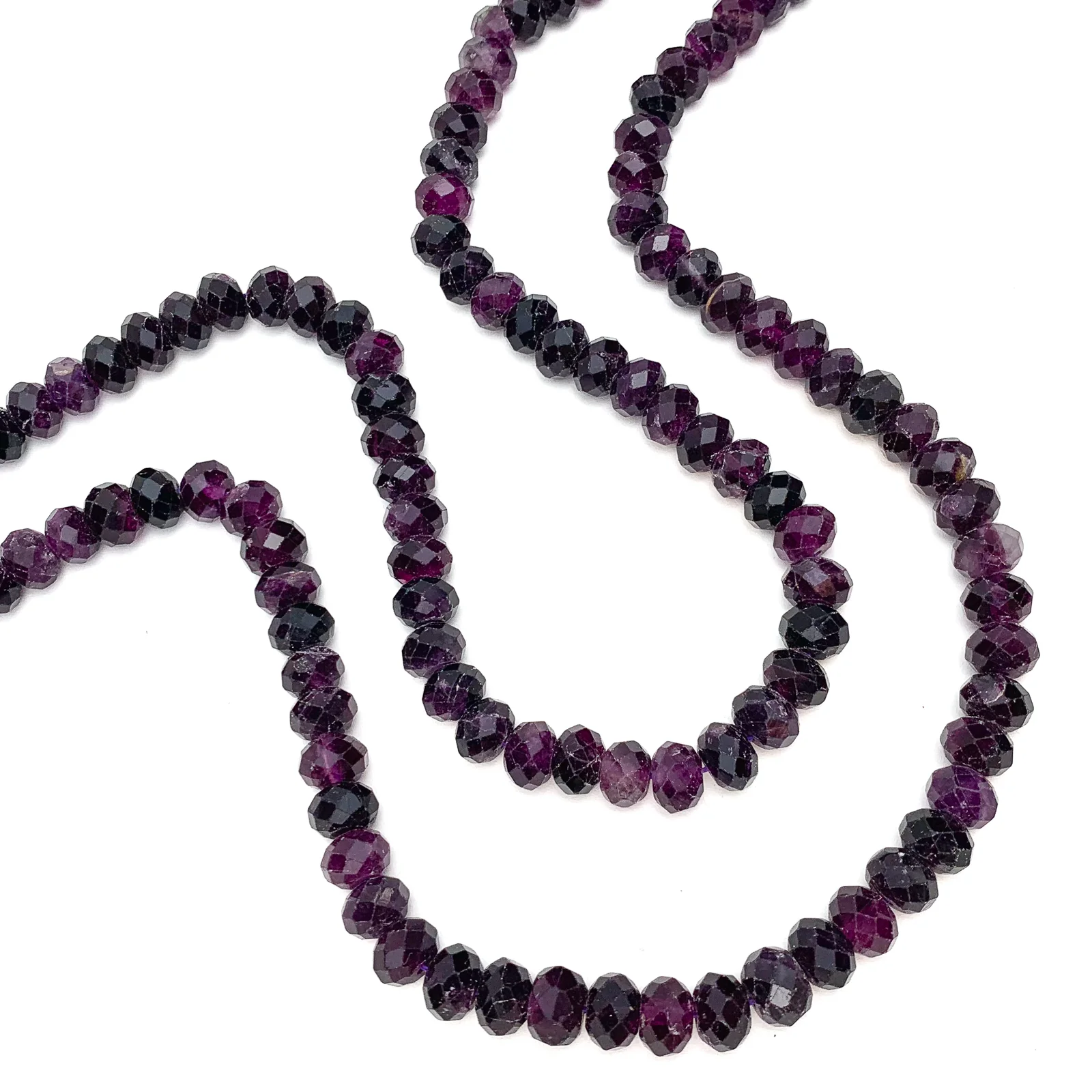 Amethyst 9mm Faceted Rondelles Bead Strand - Image 6