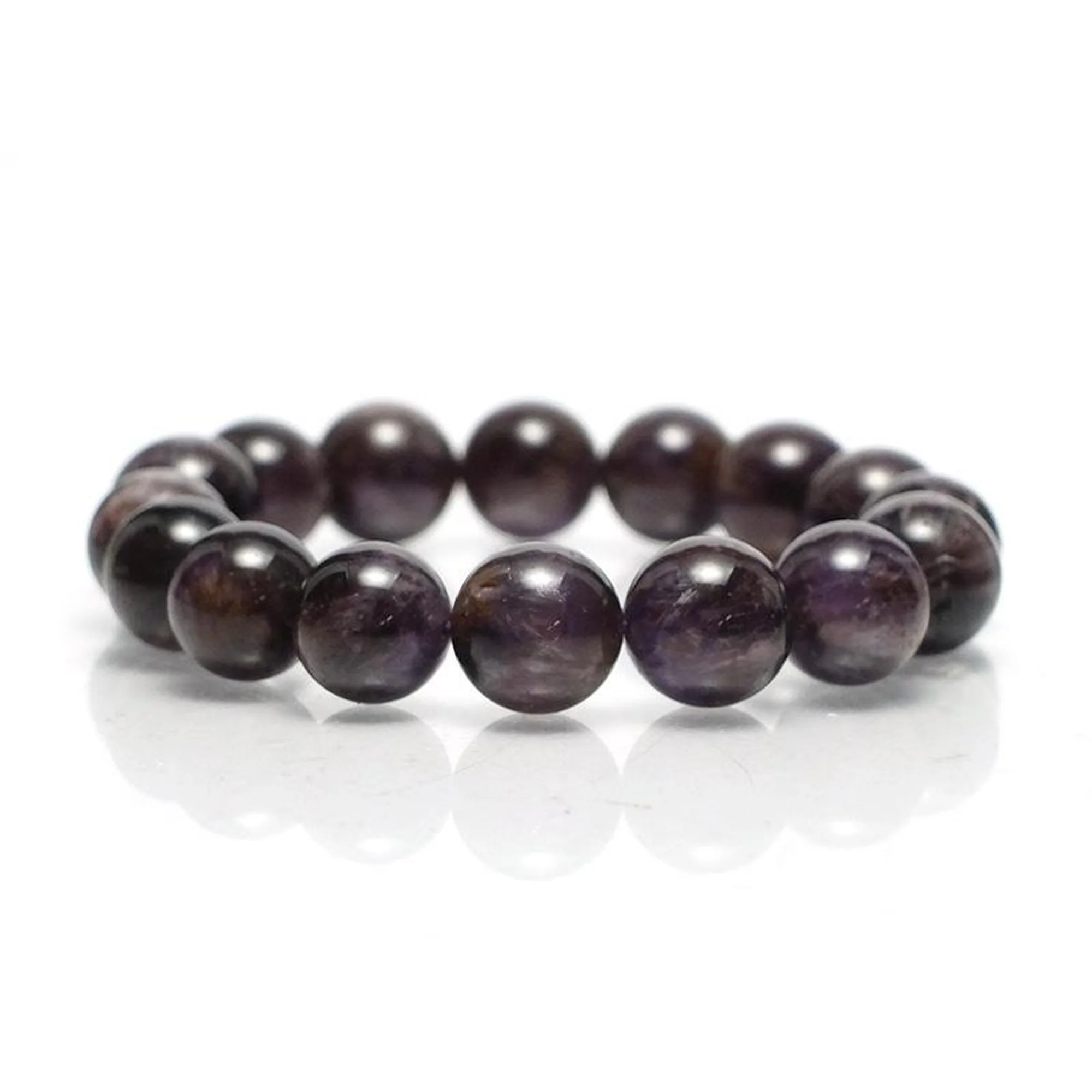 Amethyst Cacoxenite Stretch Bracelet 12mm,13mm,14mm - Image 6
