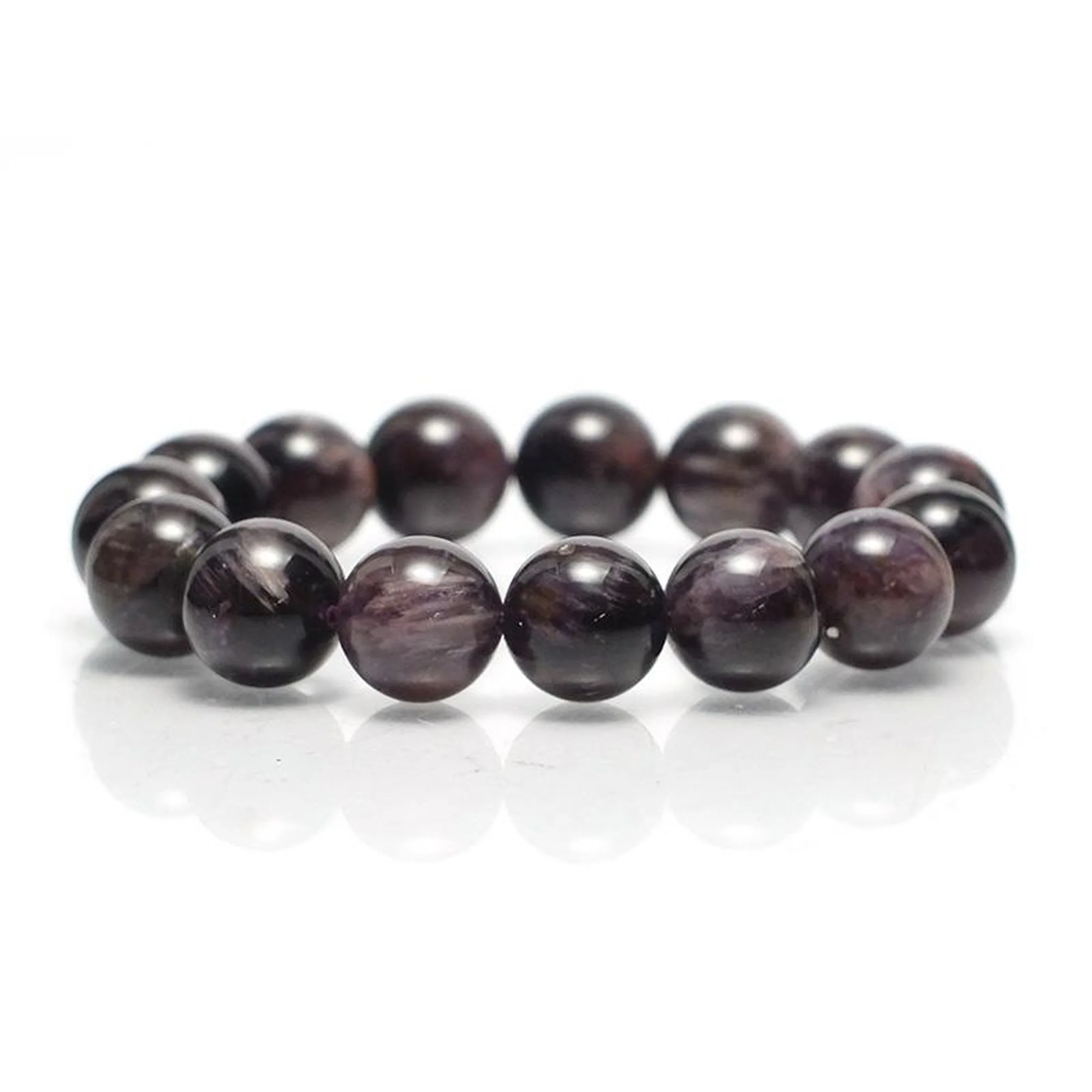 Amethyst Cacoxenite Stretch Bracelet 12mm,13mm,14mm - Image 8