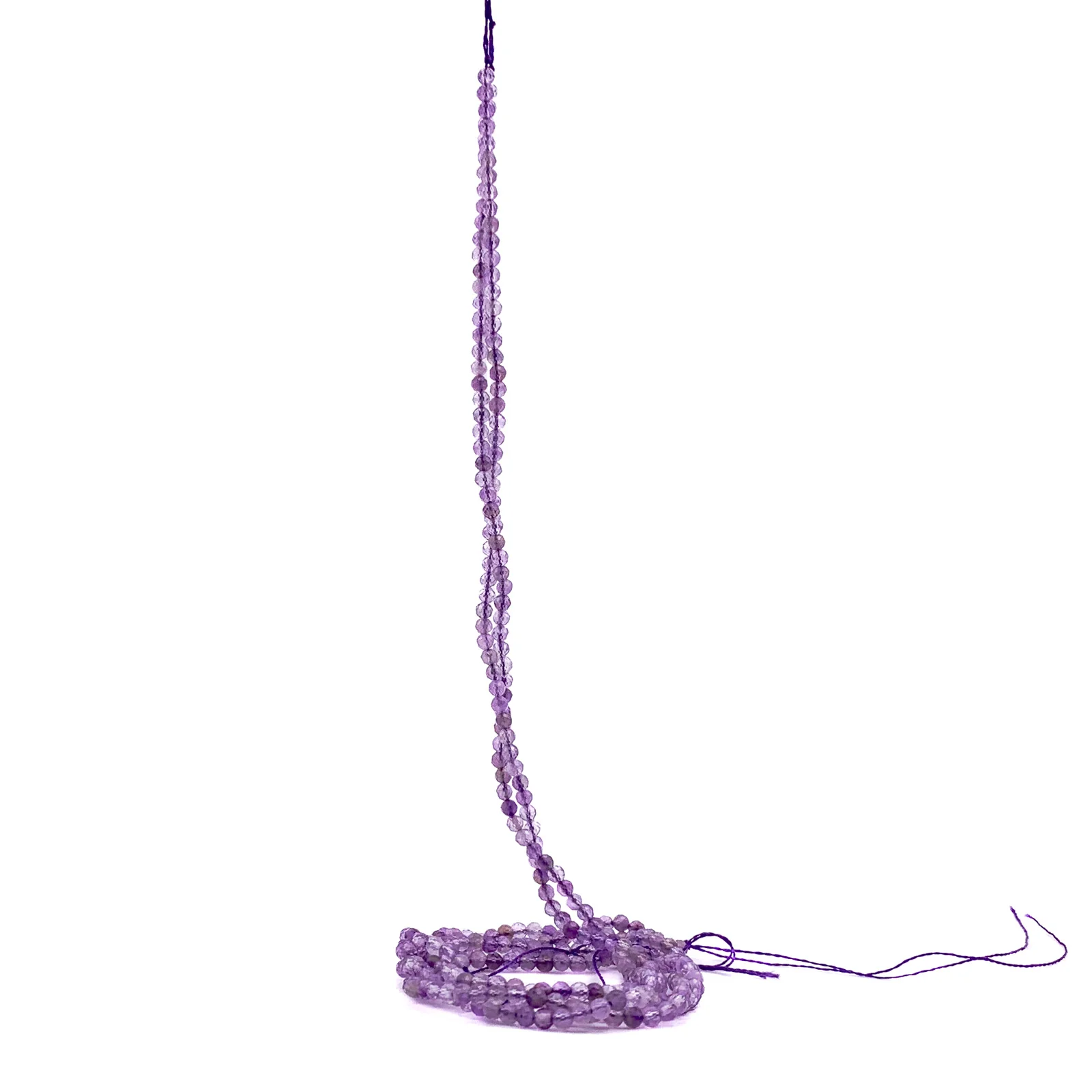 Amethyst Chevron Dream 2.5mm Faceted Rounds Bead Strand - Image 6