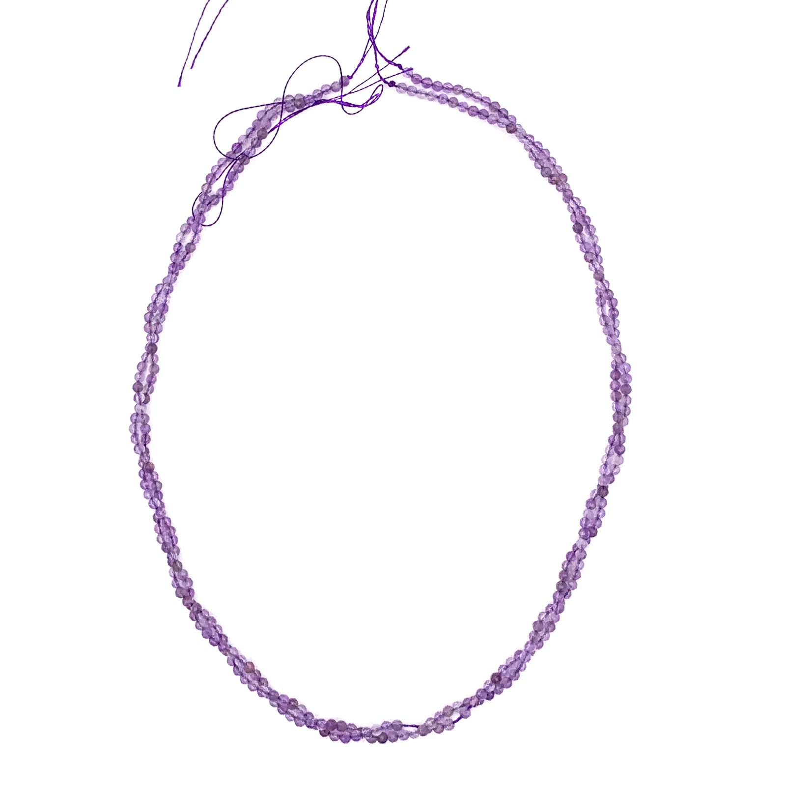 Amethyst Chevron Dream 2.5mm Faceted Rounds Bead Strand - Image 8