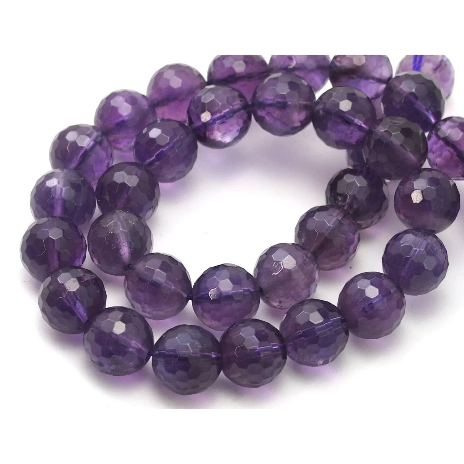 Amethyst Faceted Rounds 10mm Strand - Image 2