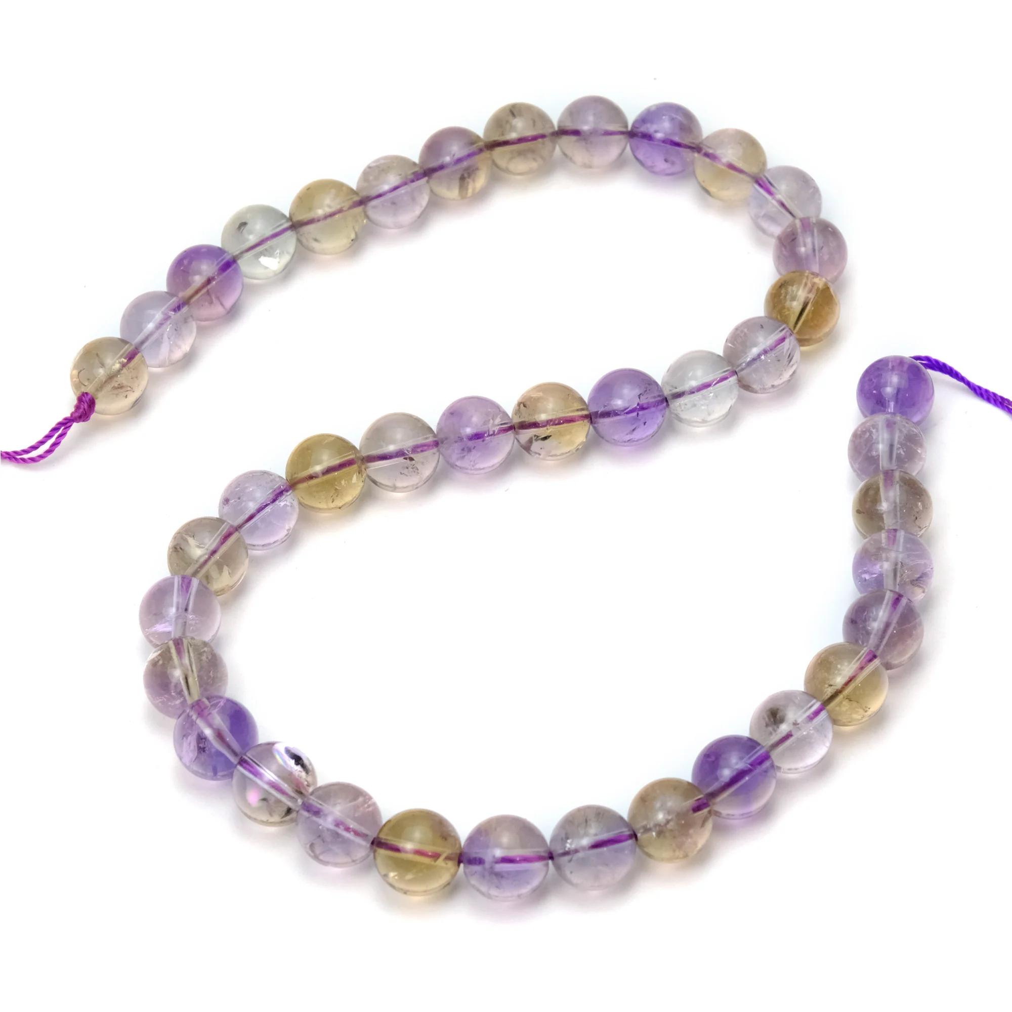 Ametrine Bolivia 10mm Smooth Rounds - Image 2