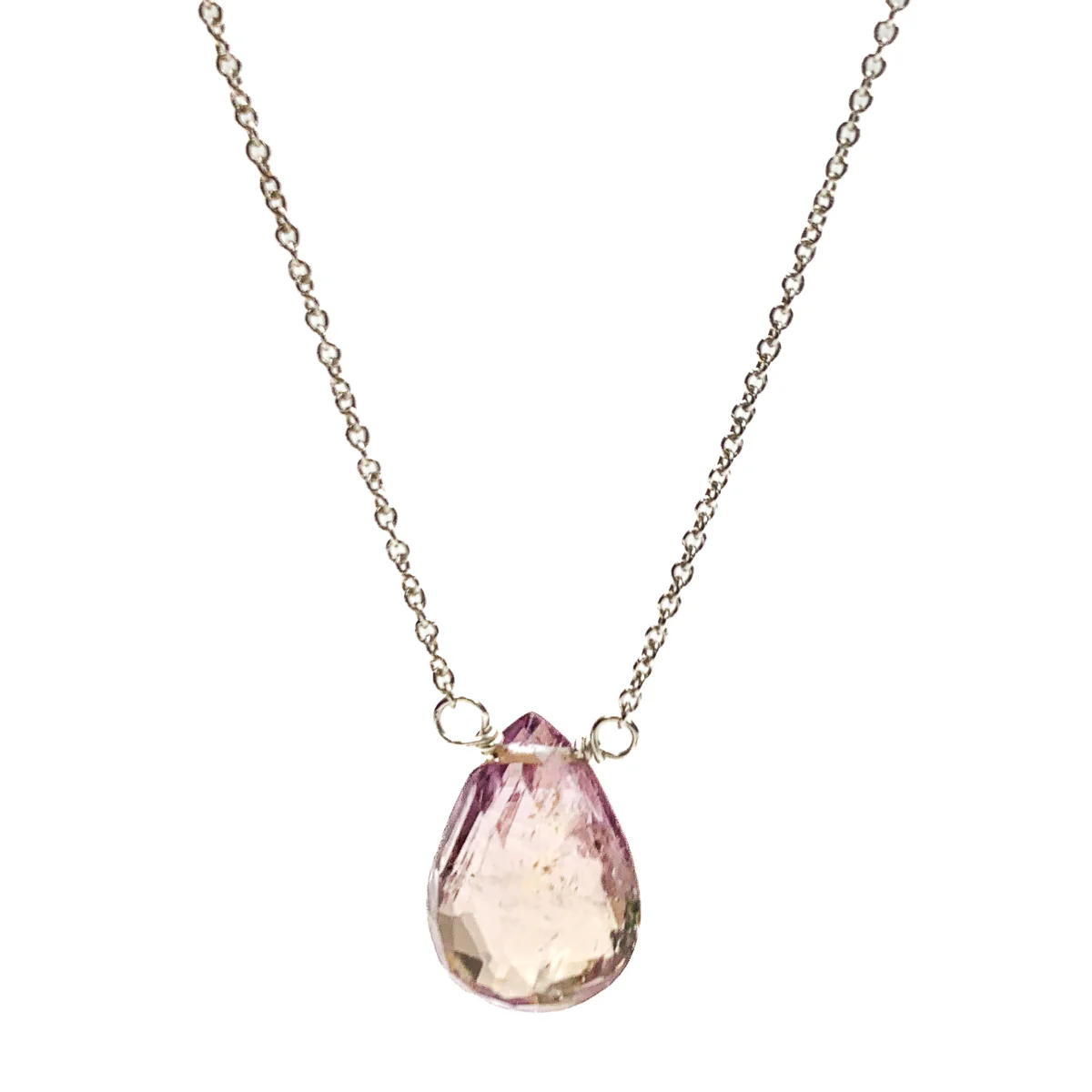 Ametrine Necklace on Sterling Silver Chain with Sterling Silver Trigger Clasp - Image 4