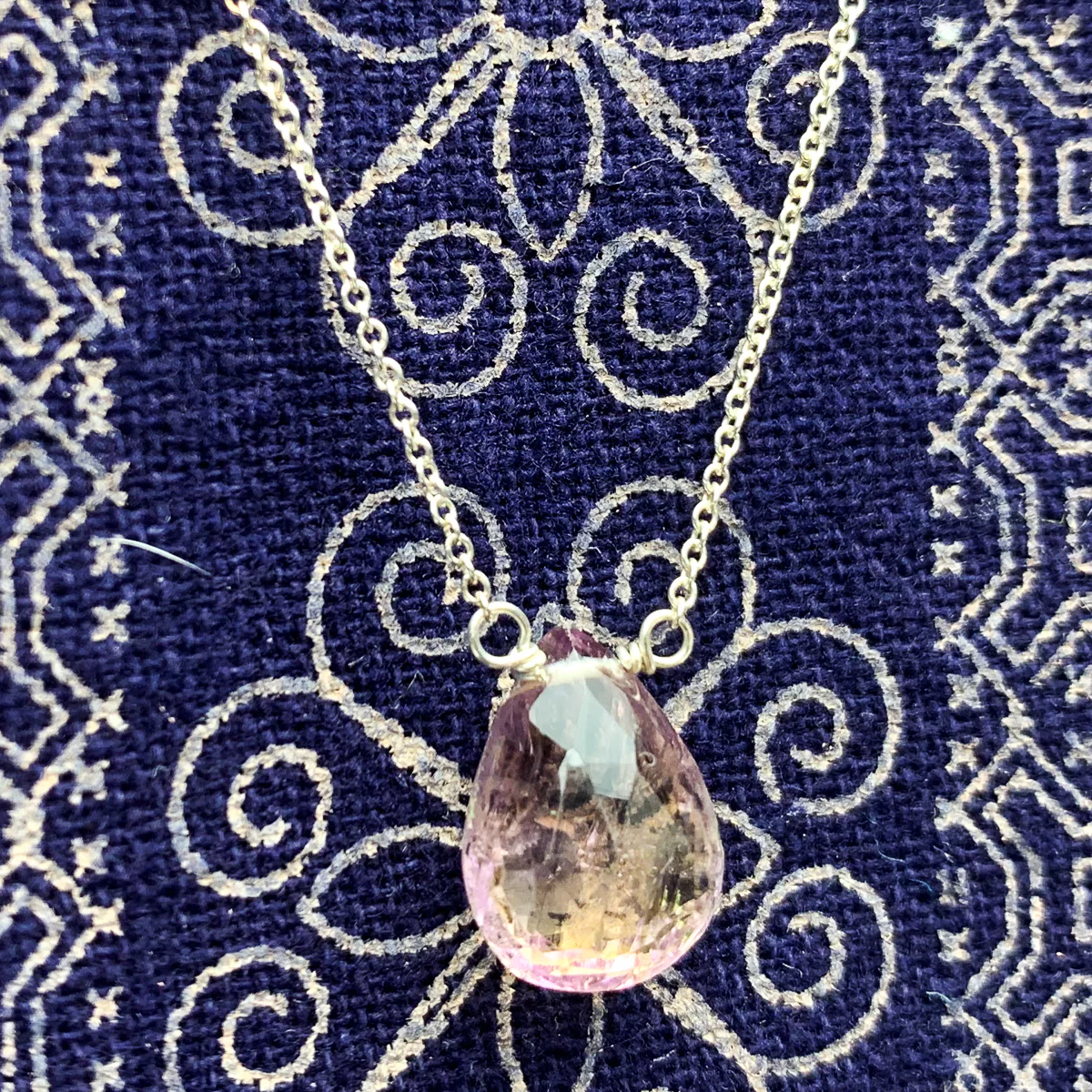 Ametrine Necklace on Sterling Silver Chain with Sterling Silver Trigger Clasp - Image 5