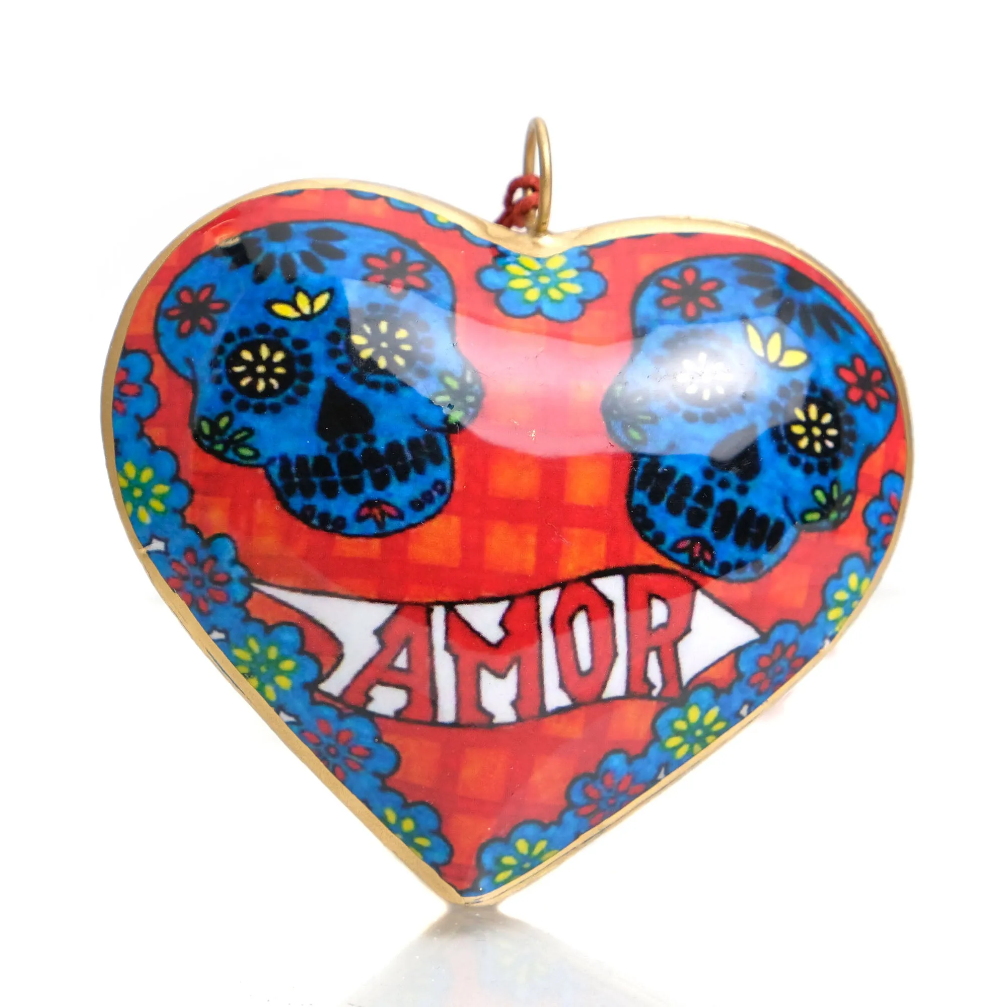 Amor Heart Ornament with Doves - Image 2