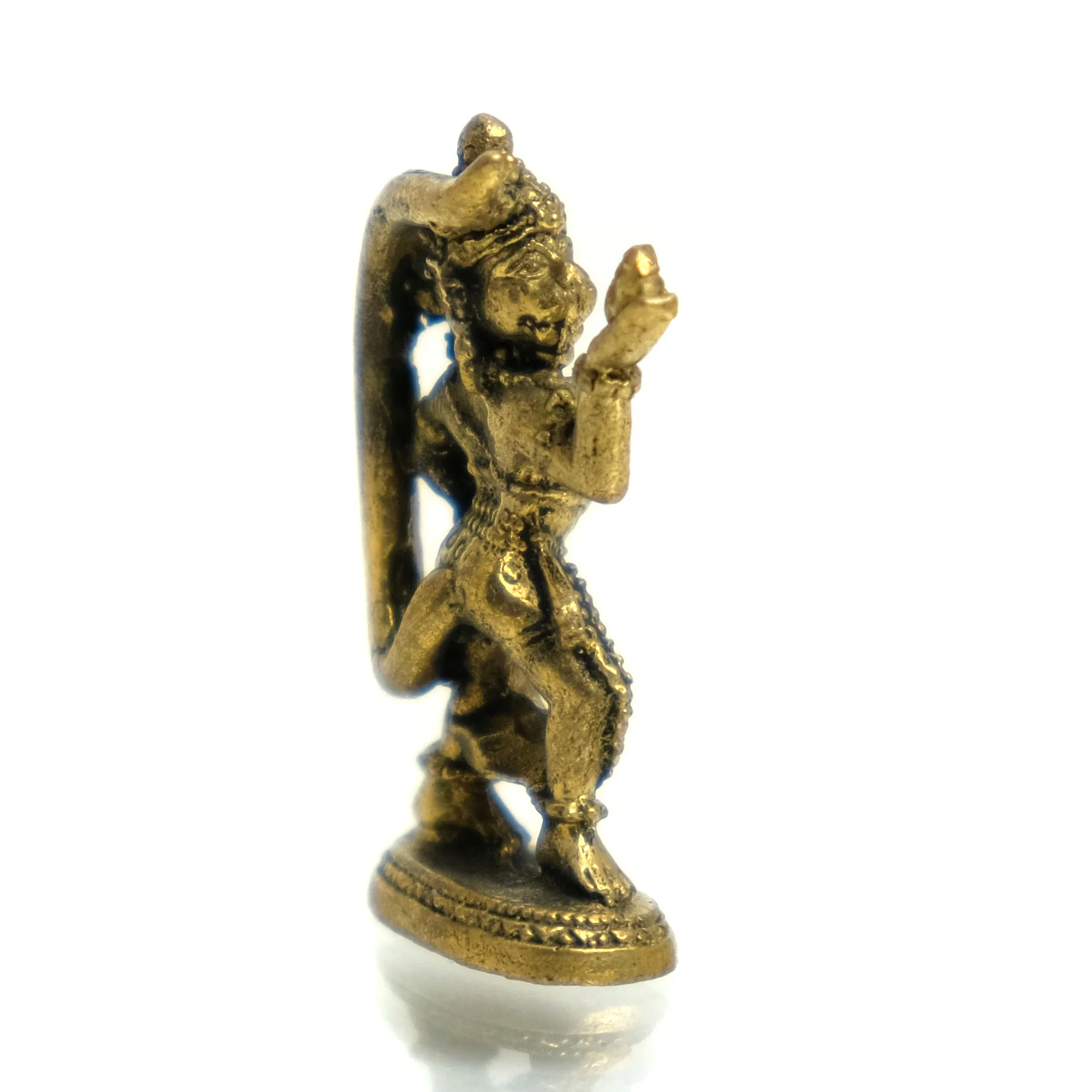 Phra Hanuman Brass Miniature Statue - Image 2
