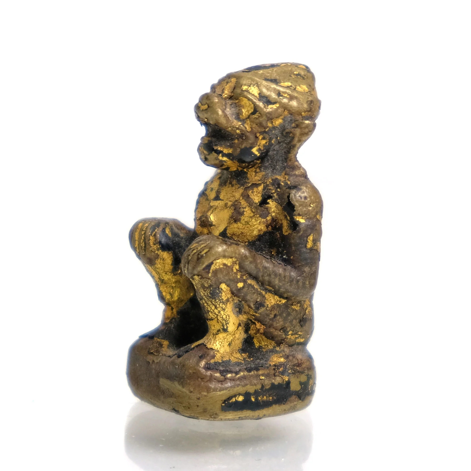 Phra Hanuman Brass Miniature Statue - Image 2