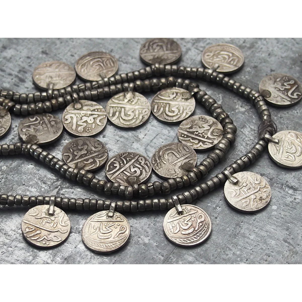 Antique Bukhara Silver Coin Necklace - Image 3