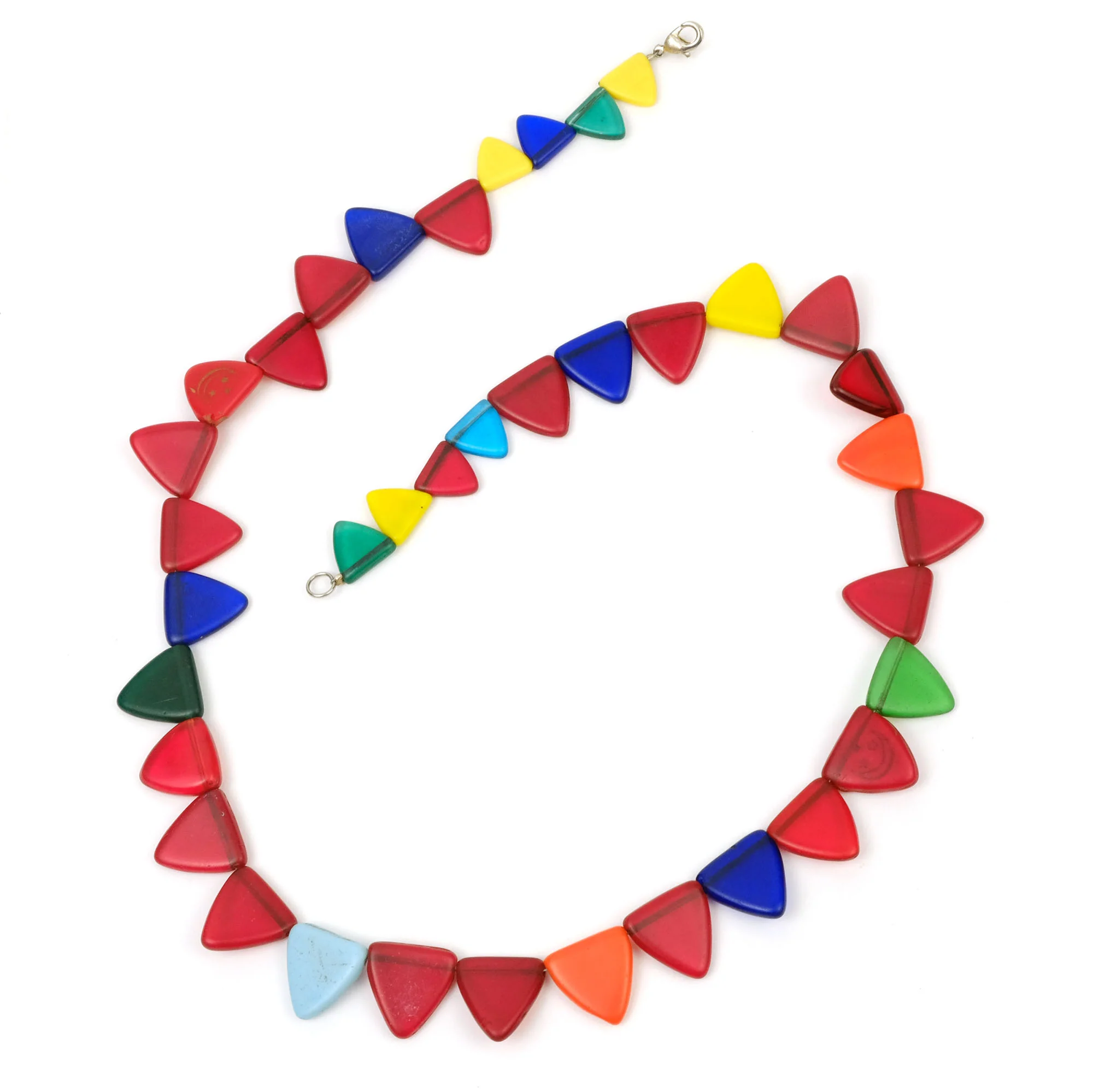 Antique Czech Triangle Bead Necklace from Mali - Image 2
