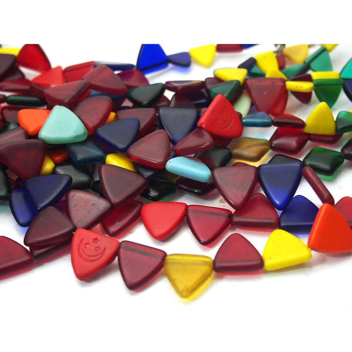 Antique Czech Triangle Bead Necklace from Mali - Image 4