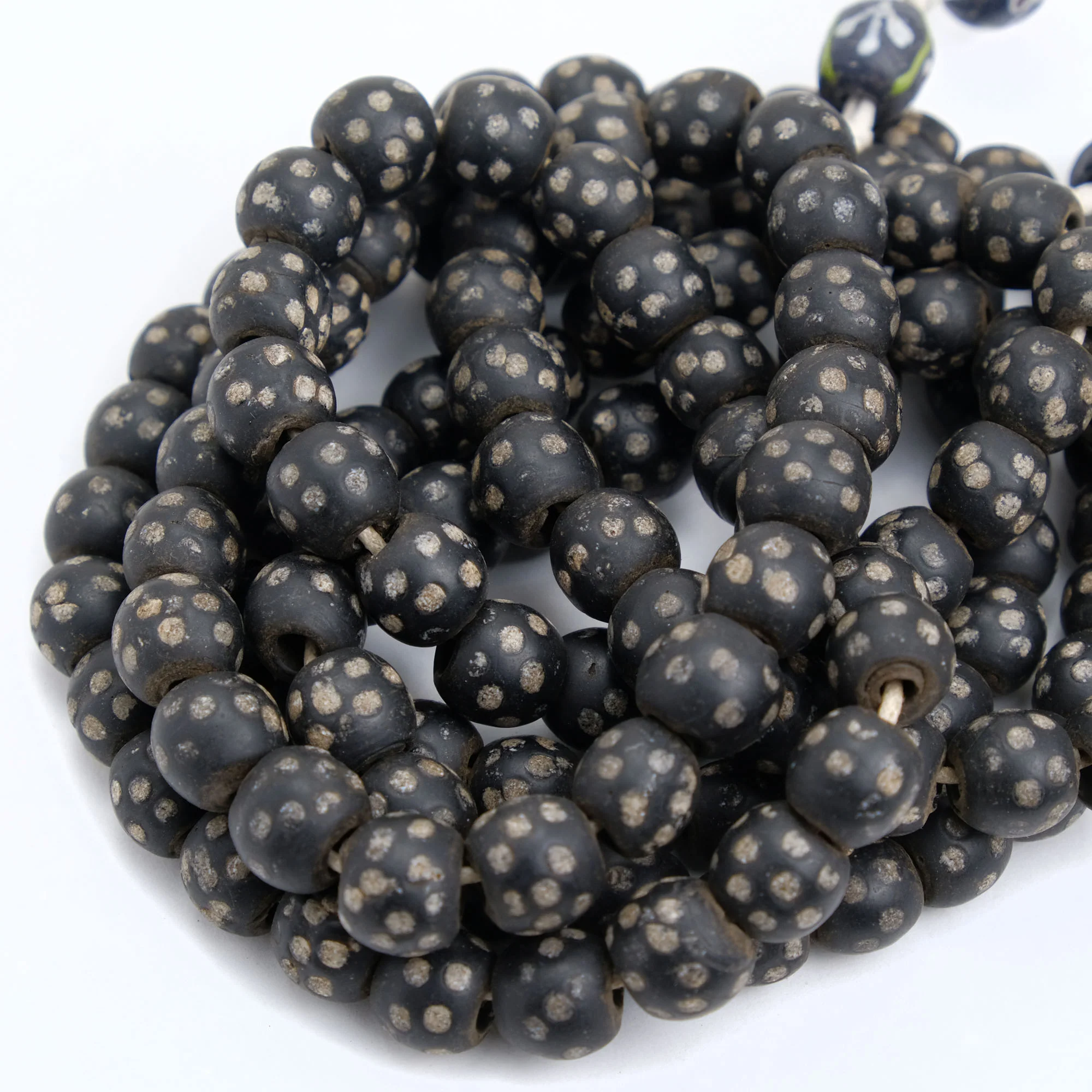 Antique Eye Beads Glass Strand / Necklace from India #21 - Image 2