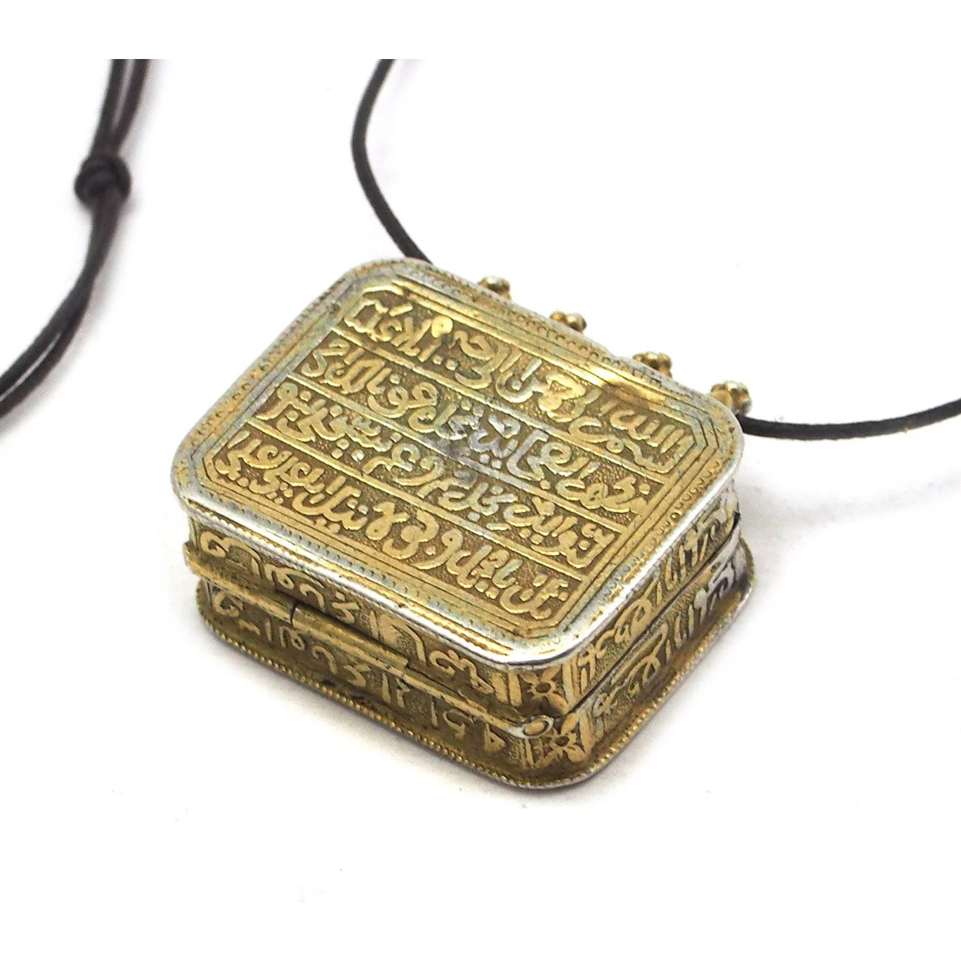 Antique Gold /Silver Qur'an Holder Box Pendant - Image 4