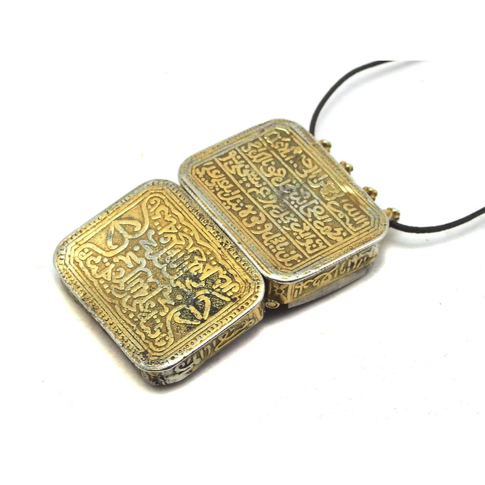 Antique Gold /Silver Qur'an Holder Box Pendant - Image 7