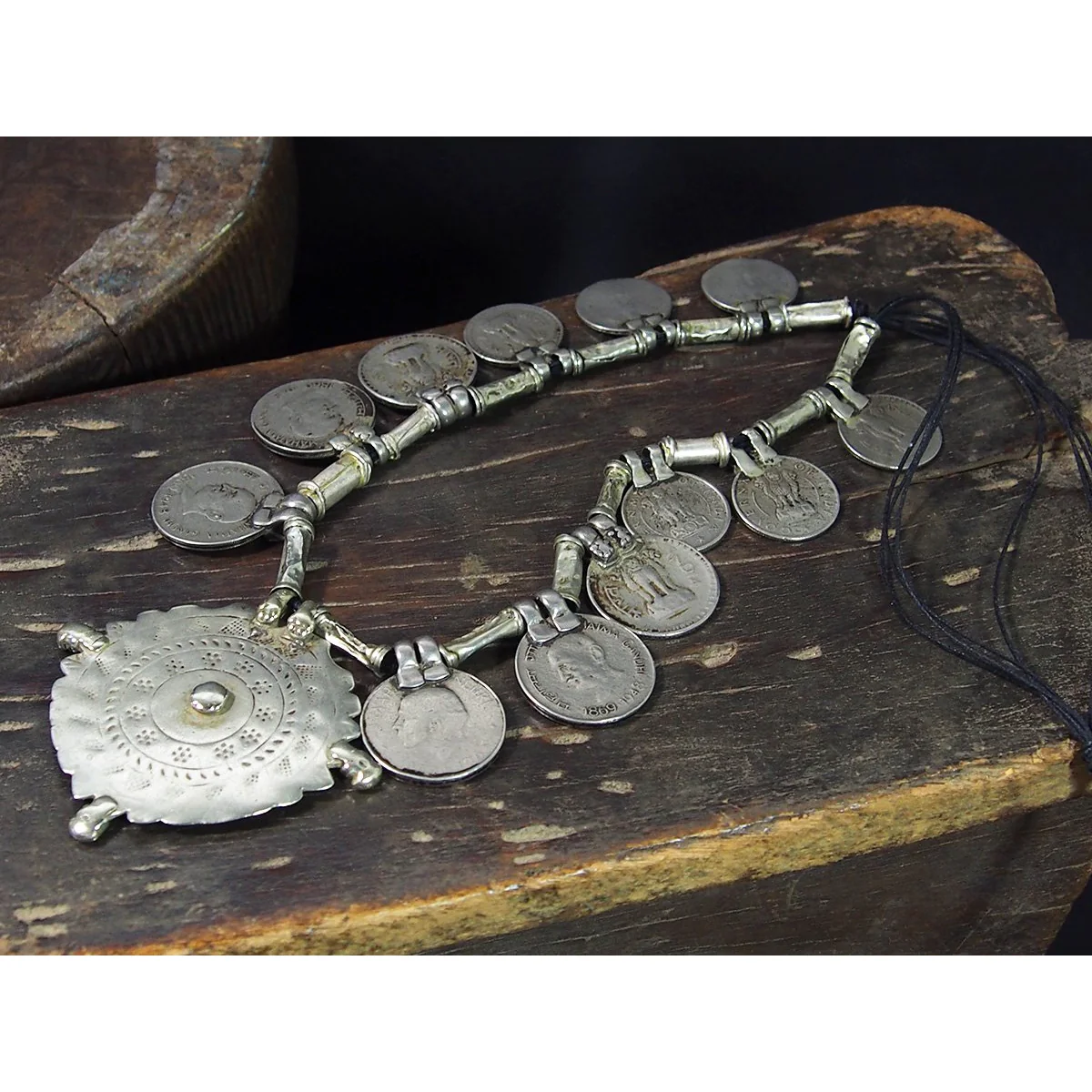 Coin Necklace Antique Northern Indian 1 - Image 2