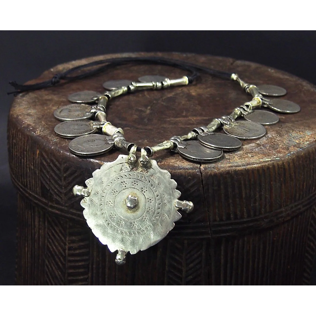 Coin Necklace Antique Northern Indian 1 - Image 6