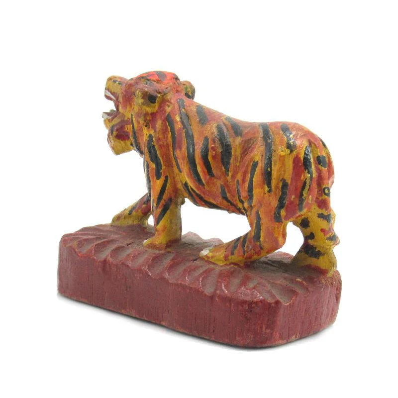Antique Northern Thailand/ Burma Border Tiger Temple Guardian -01 - Image 4