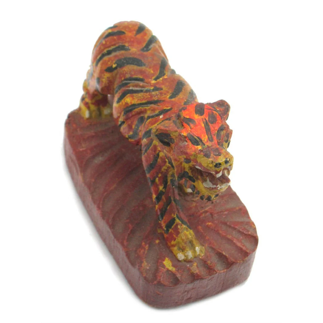 Antique Northern Thailand/ Burma Border Tiger Temple Guardian -01 - Image 5
